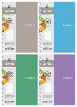 Набір 4 шт. коледж блоків Genius. Коледж блок Школярик В4 80 арк. у клітинку 6802 B5-080-6802K 4823088224047 4823088224047 фото