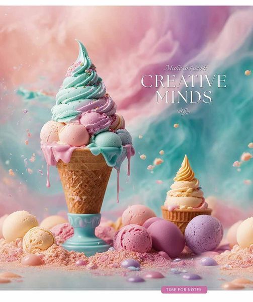 Набір 5 шт, зошит загальний, Creative minds (УФ-лак). Зошит Star у клітинку 96 арк. 3397 4820006476489 4820006476489_1 фото