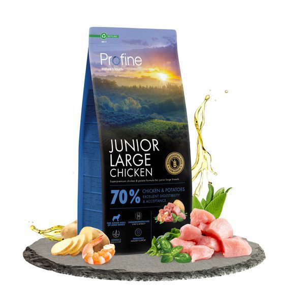 Корм сухий Profine Junior Large Chicken and Potatoes для цуценят і юніорів великих порід курка і картопля 12 кг 8595602569960 8595602569960 фото