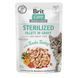 Корм вологий Brit Care Fillets in Gravy Tender Turkey Sterilized для стерилізованих котів філе в соусі з індичкою 85 г 101045 фото 1
