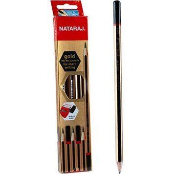 Олівці ч/г Nataraj Gold (HB) шестигр ,загострені 12шт в наборі з струг. та гумкою 201003005 цена за 488904 фото