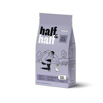 Корм сухий HalfHalf для дорослих собак маленьких порід із яловичиною 2 кг 4820261920727 4820261920727 фото