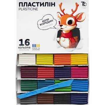 Пластилін 16 кольорів по 8 г 7C31602 4820219218586 7C31602 фото