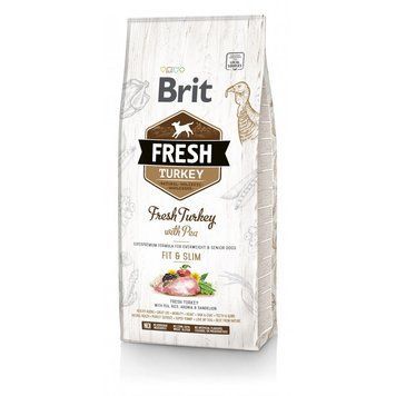 Корм сухий Brit Fresh Turkey/Pea Fit and Slim для собак похилого віку і зайвою вагою з індичкою та горохом 12 кг 8595602530793 8595602530793 фото