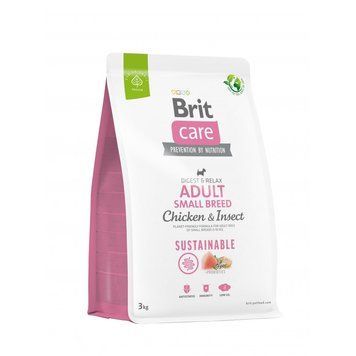 Корм сухий Brit Care Dog Sustainable Adult Small Breed для собак малих порід з куркою та комахами 3 кг 8595602558667 8595602558667 фото