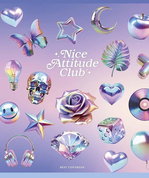 Набір 5 шт, зошит загальний, Nice Atitude Club. Зошит Star у клітинку 48 арк. 3525 4820006476441 4820006476441_048-3525K фото