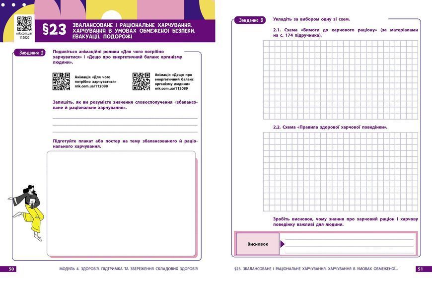 Книга Здоров&rsquo;я; безпека та добробут робочий зошит для 8 класу ЗЗСО Ранок Автор - Шиян О. І.; Дяків В. Г.; Седоченко А. Б.;Тагліна 9786170998217 фото