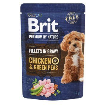 Корм вологий Brit Premium Fillets in Gravy Chicken & Green Peas для собак малих порід філе в соусі курка і зелений горошок 8 8595602572434 фото