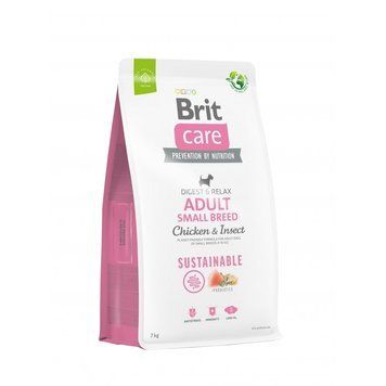 Корм сухий Brit Care Dog Sustainable Adult Small Breed для собак малих порід з куркою та комахами 7 кг 8595602558650 172174***** фото