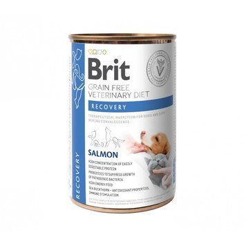 Вологий корм Brit Grain Free Veterinary Diets Recovery для дорослих собак та котів для відновлення після хвороби чи операції 8595602536559 8595602536559 фото