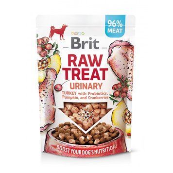 Ласощі Brit Raw Treat Urinary Freeze-dried для дорослих собак з індичкою для здоров я сечової системи 40 г 8595602564460 112134***** фото