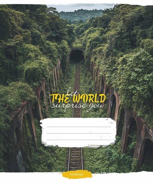 Комплект 5 шт загальних зошитів Let the world surprise you. Зошит Школярик 60 арк. у клітинку 3548 4823088231380 4823088231380_060-3548K фото