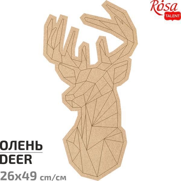 Основа для декорування панно-мозаїка &bdquo;Олень&ldquo; 1, МДФ, 26х49см, ROSA TALENT 4823098529149 фото