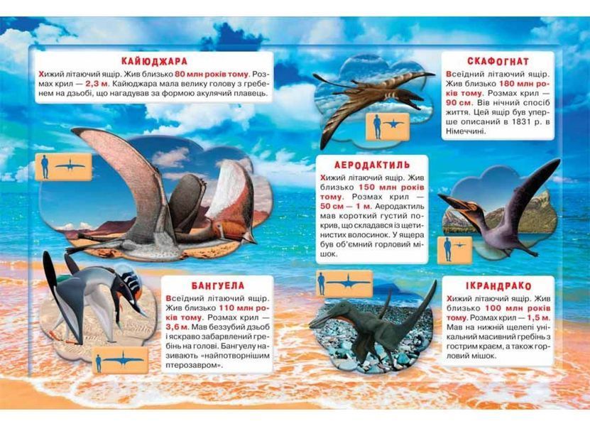 Книга-картонка. Твоя перша книга. Літаючі ящери (код 416-6) (Crystal Book) F00015821 фото