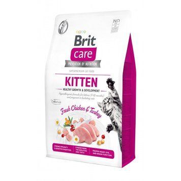 Корм сухий Brit Care Cat Grain Free Kitten Healthy Growth and Development для кошенят для здорового зростання та розвитку 171278/0679 фото