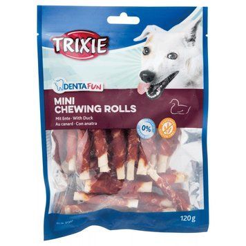 Ласощі Trixie Denta Fun Rolls with Duck для собак Паличка для чищення зубів з качкою 6 см 120 г 4011905313474 4011905313474 фото