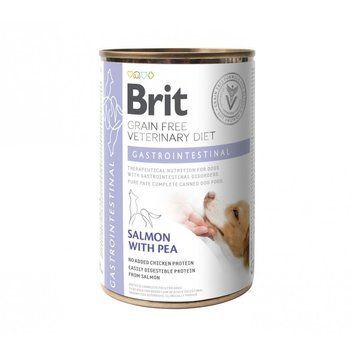 Вологий корм Brit Grain Free Veterinary Diets Gastrointestinal для дорослих собак при проблемах з травленням з лососем та зе 8595602536153 8595602536153 фото