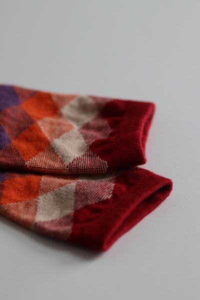 Червоні шкарпетки ромби безшовні якісні 100% ORGANIC cotton JILL ANTONY 38-40 31028 фото