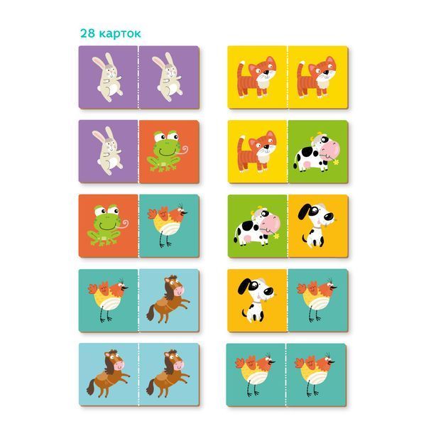 Настільна Гра Dodo "Доміно Тваринки" 3+ 300137 фото