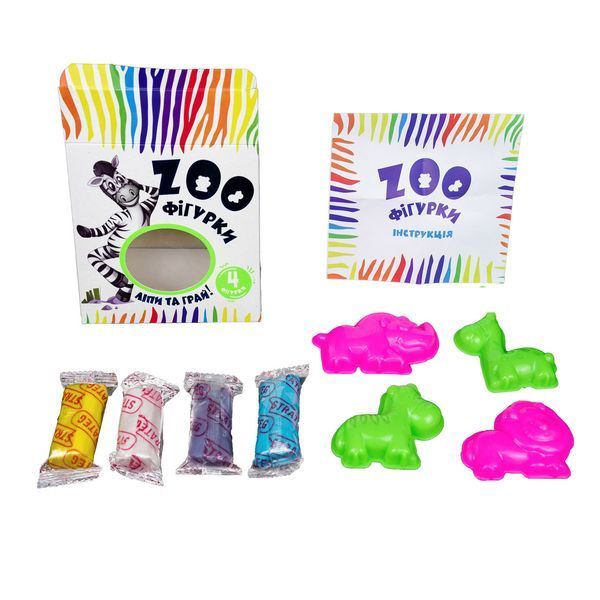 Набір для творчості Strateg ZOO фігури українською мовою (32059) 32059 фото