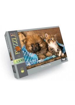Пазли дитячі "Kitten and Puppy" 475х680 мм 1500 елементів DT_C1500-04-01 фото