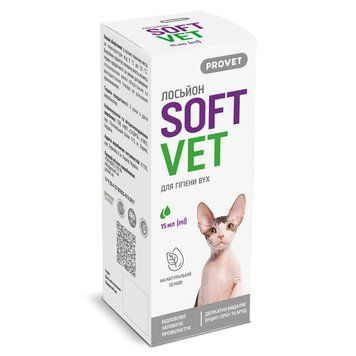 Лосьйон Provet SOFTVET для гігієни вух котів і собак 15 мл PR244010 PR244010 фото