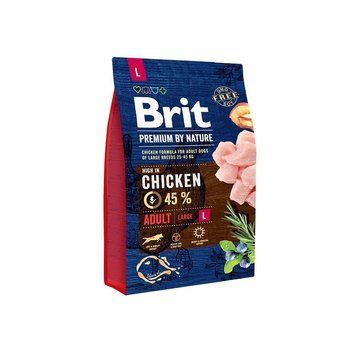 Корм сухий Brit Premium Dog Adult L для дорослих собак великих порід вагою 25-45 кг з куркою 3 кг 8595602526444 170825/6444 фото
