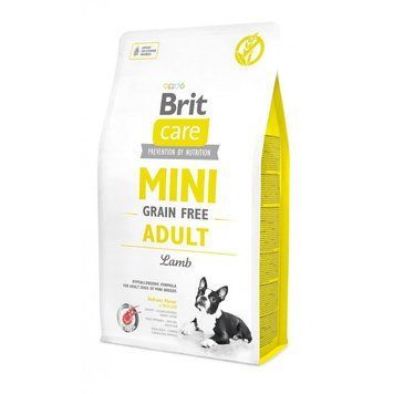 Корм сухий Brit Care Grain Free Mini Adult Lamb для дорослих собах мініатюрних порід з ягням 2 кг 8595602520107 170770/0107 фото