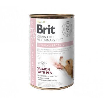 Вологий корм Brit Grain Free Veterinary Diets Hypoallergenic для собак із харчовою алергією або непереносимістю з лососем та горош 8595602535903 100259/5873 фото