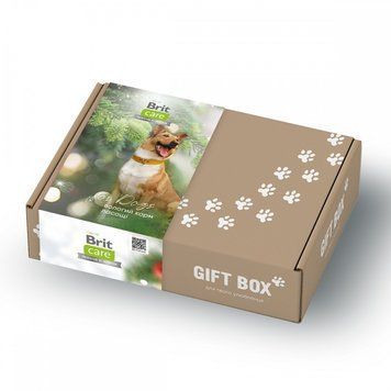 Подарунковий бокс Brit Care Dog Gift box Новорічний для собак з вологим кормом та ласощами 1,2 кг 2700000034958 VAFO_034958***** фото