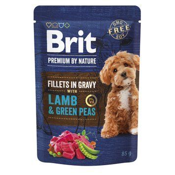 Корм вологий Brit Premium Fillets in Gravy Lamb & Green Peas для собак малих порід філе в соусі ягня і зелений горошок 85 г 8595602572465 фото