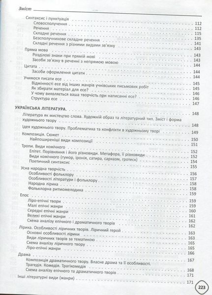 Бібліотечка школяра. Довідник школяра з української мови та літератури. 5&ndash;9 класи. КДН017 9786170038364 351896 фото