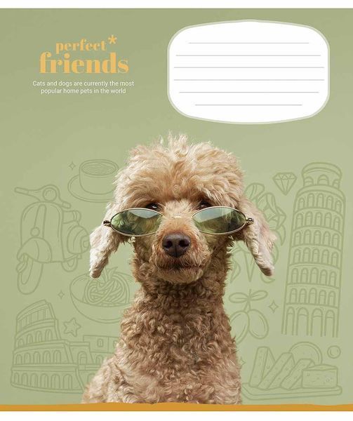 Комплект 5 шт. учнівських зошитів Perfect friends. Зошит Школярик 12 арк. у клітинку 3250 012-3250K 4820006470432 4820006470432_7 фото