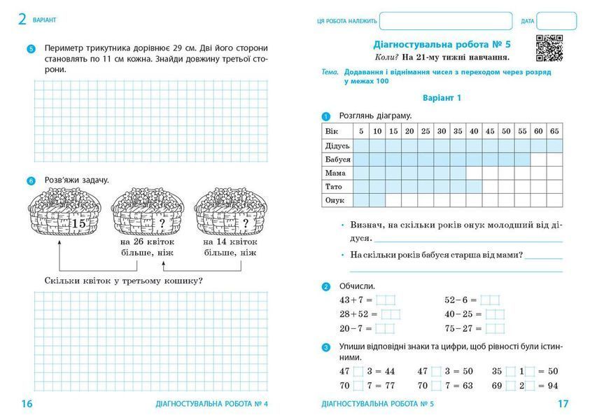 Книга Математика. 2 клас. Діагностувальні роботи Ранок Автор - К. М. Шевченко; Г. В. Щербак 9786170968302 9786170968302 фото