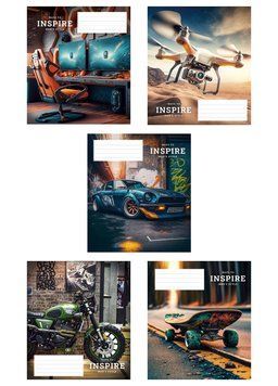 Комплект 5 шт загальних зошитів Men's style. Зошит Школярик 36 арк. у клітинку 3275 4823088231267 4823088231267_036-3275K фото