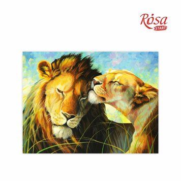 Полотно на картоні з контуром, Тварини №3, 30*40, бавовна, акрил, ROSA START GPA284103 4820149894515 4820149894515 фото