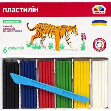 Пластилін "Захоплення" 6 кольорів, 96г "Гамма" 200309 4820219217008 200309 фото