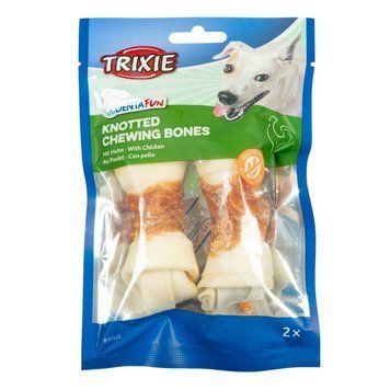 Ласощі Trixie Denta Fun для собак Кісточка для чищення зубів з куркою 11 см 70 г 2 шт 4011905313221 4011905313221 фото