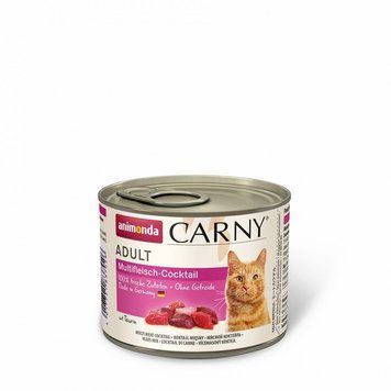 Корм вологий Carny Adult Multi Meat Cocktail для дорослих котів мультим ясний коктейль 200 г AM-83702 фото