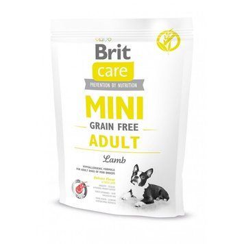 Корм сухий Brit Care Grain Free Mini Adult Lamb для дорослих собах мініатюрних порід з ягням 400 г 8595602520114 170771/0114 фото