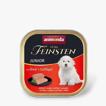 Корм вологий Vom Feinsten Junior with Beef Poultry для цуценят з яловичиною і птицею 150 г 4017721826211 AM-82620 фото