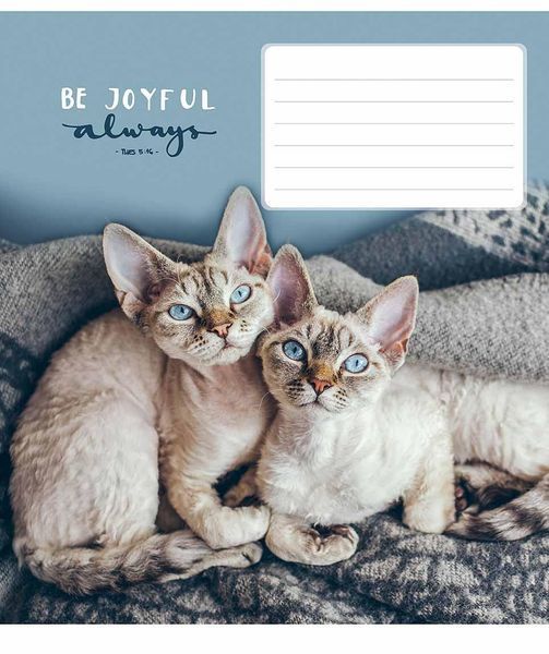 Комплект 5 шт. учнівських зошитів Be joyful always. Зошит Школярик 12 арк. у клітинку 3263 012-3263K 4820006470432 4820006470432_8 фото