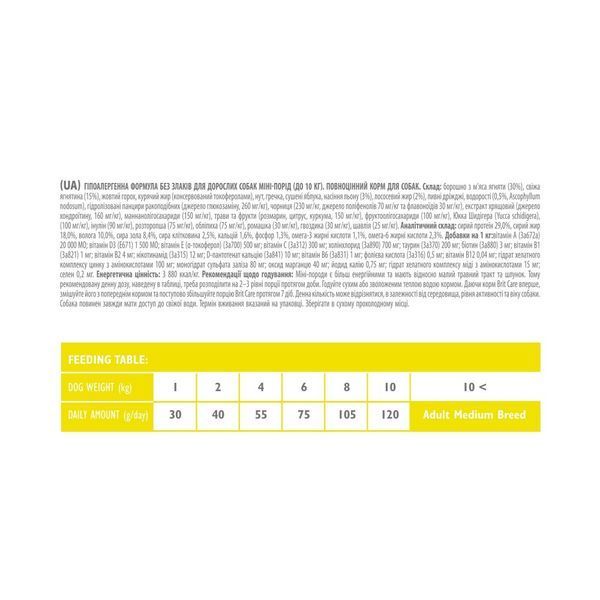 Корм сухий Brit Care Grain Free Mini Adult Lamb для дорослих собах мініатюрних порід з ягням 400 г 8595602520114 170771/0114 фото