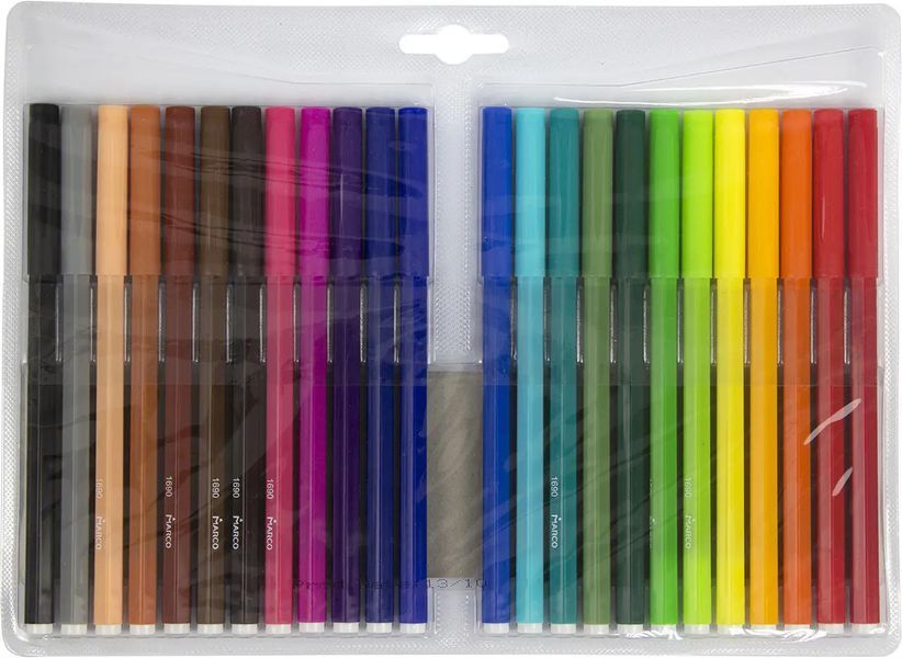 Фломастери 24 кольорів на водній основі "Super Washable" 1690-24 фото