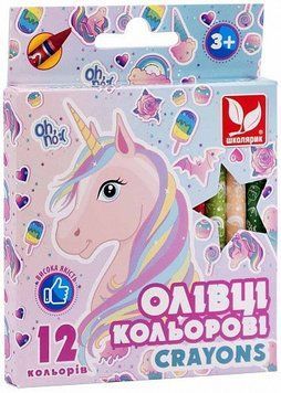 Олівці кольорові Crayons Unicorn 12 кольорів 4823088231205 фото