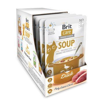 НАБІР Корм вологий Brit Care Soup Duck для котів суп качка 75 г 15 шт 101056_набір фото