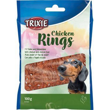 Ласощі Trixie Chicken Rings для собак Кільце жувальне з куркою 100 г 4011905316659 31665***** фото