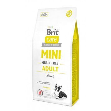 Корм сухий Brit Care Grain Free Mini Adult Lamb для дорослих собах мініатюрних порід з ягням 7 кг 8595602520121 170772/0121 фото