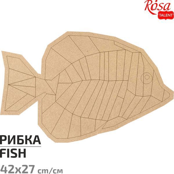 Основа для декорування панно-мозаїка &bdquo;Рибка&ldquo; 1, МДФ, 42х27см, ROSA TALENT 4823098529170 фото