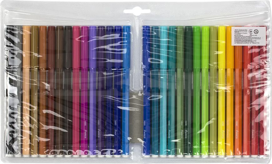 Фломастери 30 кольорів на водній основі "Super Washable" 1690-30 фото